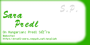 sara predl business card